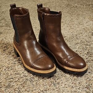 St. John's Bay Brown Leather Ankle Boots